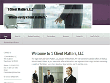 Tablet Screenshot of 1clientmatters.com